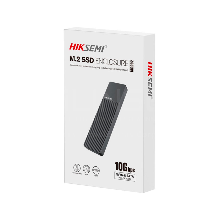 Capsula HIKSEMI MD202 para SSD M.2 NVMe y M.2 SATA USB 3.2