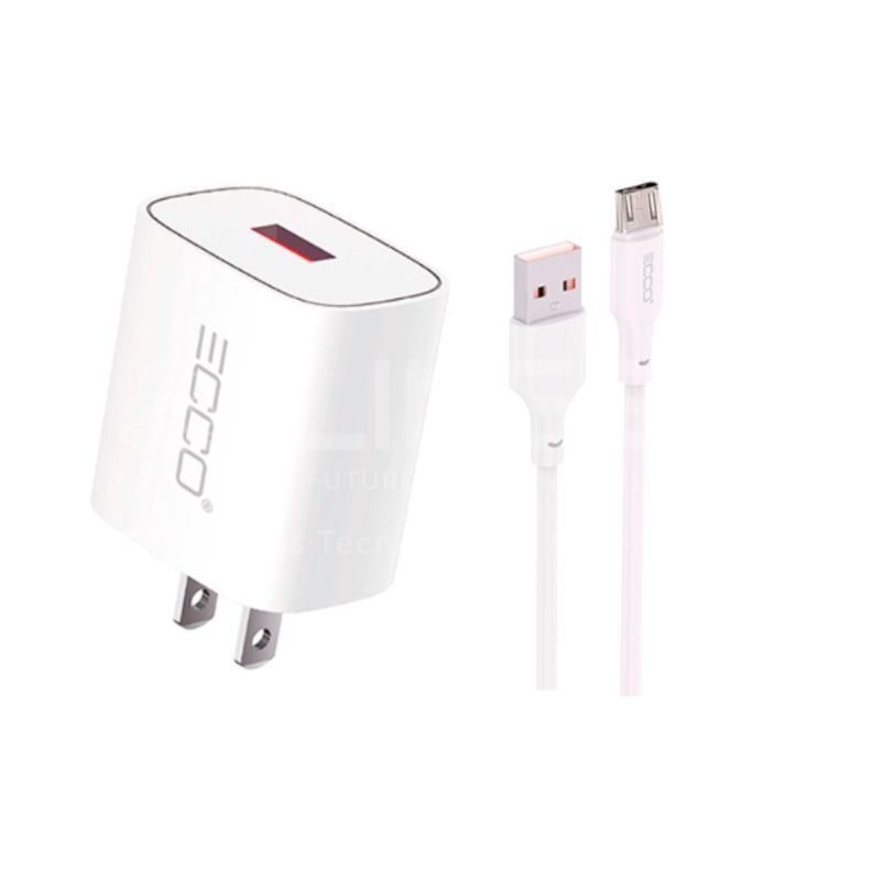 Cargador para celular ECCO EC18-C 18W + Cable USB a V8