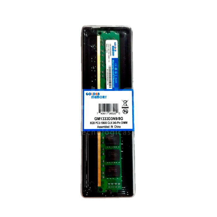 Memoria RAM Golden UDIMM (PC) DDR3 8GB 1333MHZ